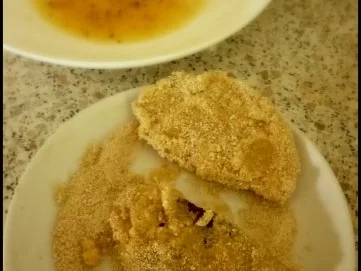 Rezept: Parasolpilz-Schnitzel, Apfel-Zucchini-Gemüse und Kartoffelpüree Bild Nr. 4 Parasolpilz-Schnitzel, Apfel-Zucchini-Gemüse und Kartoffelpüree - Rezept - Bild Nr. 4