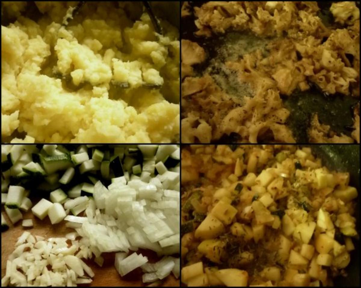 Parasolpilz-Schnitzel, Apfel-Zucchini-Gemüse und Kartoffelpüree - Rezept - Bild Nr. 3