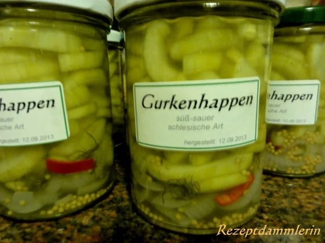 Diverses:   SENF - GURKEN - HAPPEN - Rezept