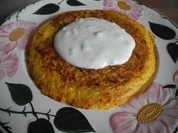 Beilage : Gemüsebratling mit Frischkäsedip - Rezept