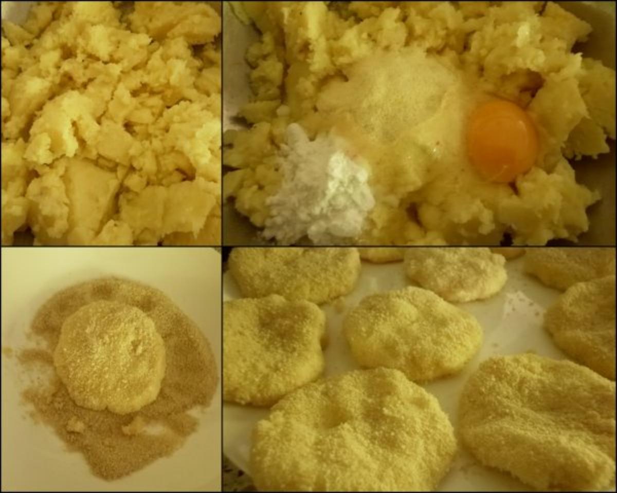 Kartoffel-Plätzchen mit Goldröhrlingen und Kirschtomaten - Rezept - Bild Nr. 3