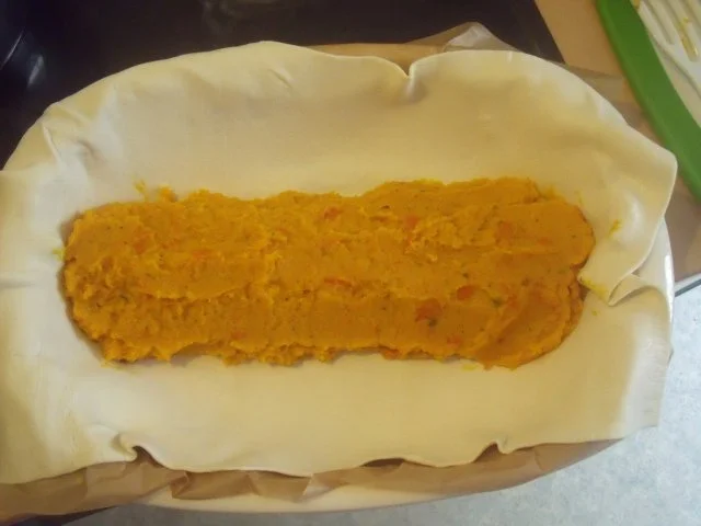 Kürbis-Spinatstrudel mit Trüffelsoße und Pilzen - Rezept - Bild Nr. 5