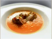 Tomatensuppe mit gebackener Feige - Rezept