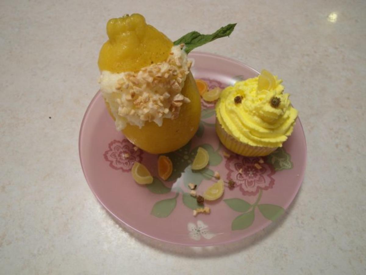 Zitronen-Cup-Cake mit Zitronencreme - Rezept
