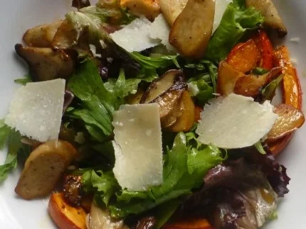 Lauwarmer Steinpilz-Kürbis-Salat - Rezept