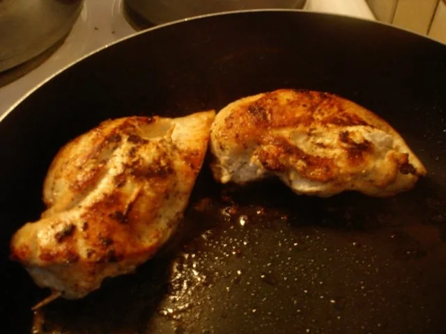 Gefülltes Hähnchenbrustfilet mit Möhren-Sellerie-Kartoffelstampf und Rotkohlsalat - Rezept - Bild Nr. 8