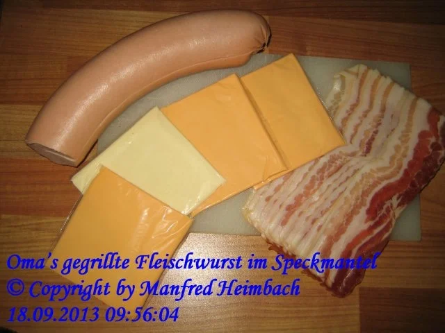 Rezept: Wurst – Oma’s gegrillte Fleischwurst im Speckmantel Bild Nr. 5 Wurst – Oma’s gegrillte Fleischwurst im Speckmantel - Rezept - Bild Nr. 5