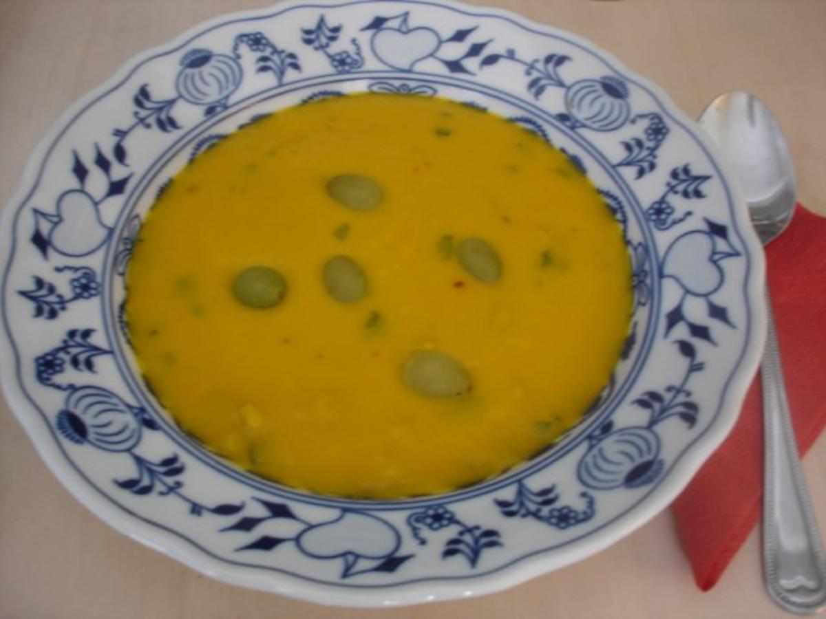 Bilder für Kürbissuppe mit Nordseekrabben - Rezept