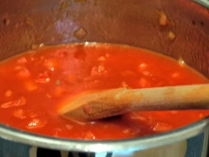 Hähnchen in fruchtiger Tomate mit Kartoffelwedges - Rezept - Bild Nr. 7