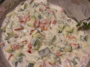Raita mit Gurke, Tomate und Minze - Rezept