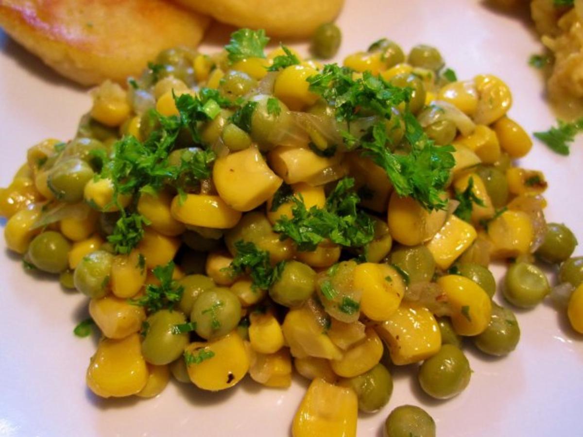 Bilder für Gemüse aus Mais mit grünen Erbsen - Rezept