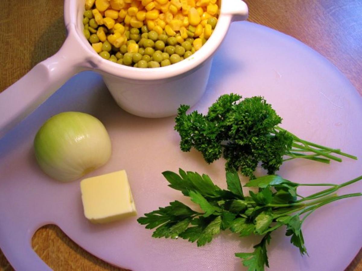 Gemüse aus Mais mit grünen Erbsen - Rezept - Bild Nr. 3