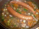 Linsensuppe mit Wiener. - Rezept