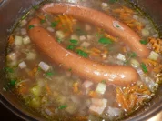 Linsensuppe mit Wiener. - Rezept