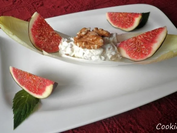 Rezept: Chicoree - Boot mit Frischkäse und Feigen Bild Nr. 6 Chicoree - Boot mit Frischkäse und Feigen - Rezept - Bild Nr. 6