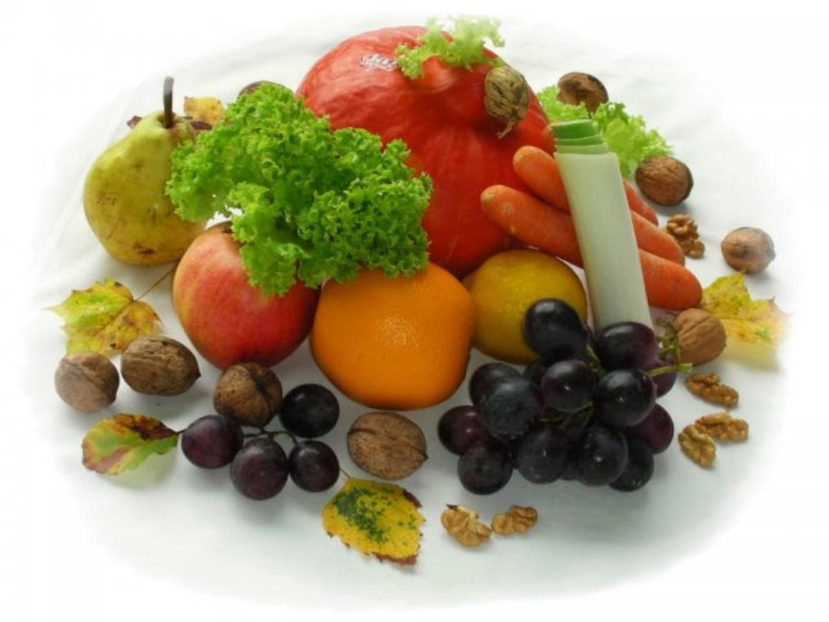 Herbstlicher Kürbissalat mit Obst und Hühnerfleisch - Rezept - Bild Nr. 3