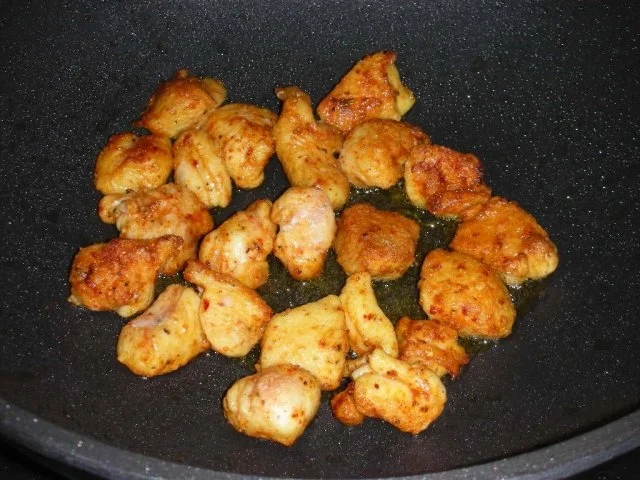 Herbstlicher Kürbissalat mit Obst und Hühnerfleisch - Rezept - Bild Nr. 14