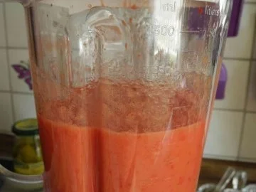 Vegan : Tomaten - Möhrensoßen mit Soja - Leberkäse - Rezept - Bild Nr. 9