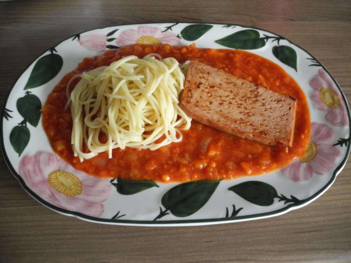 Vegan : Tomaten - Möhrensoßen mit Soja - Leberkäse - Rezept - Bild Nr. 4