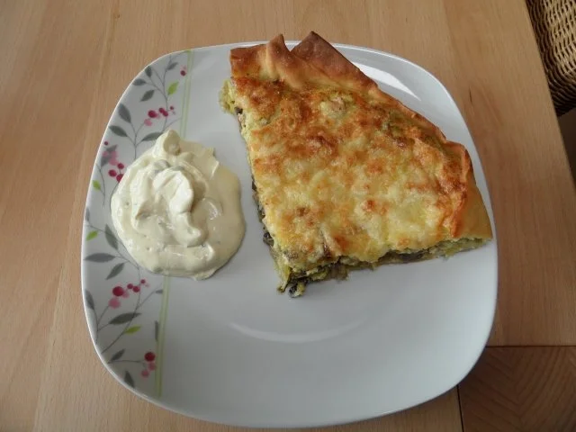 Champignon-Lauch-Tarte mit Senfquark - Rezept - Bild Nr. 2