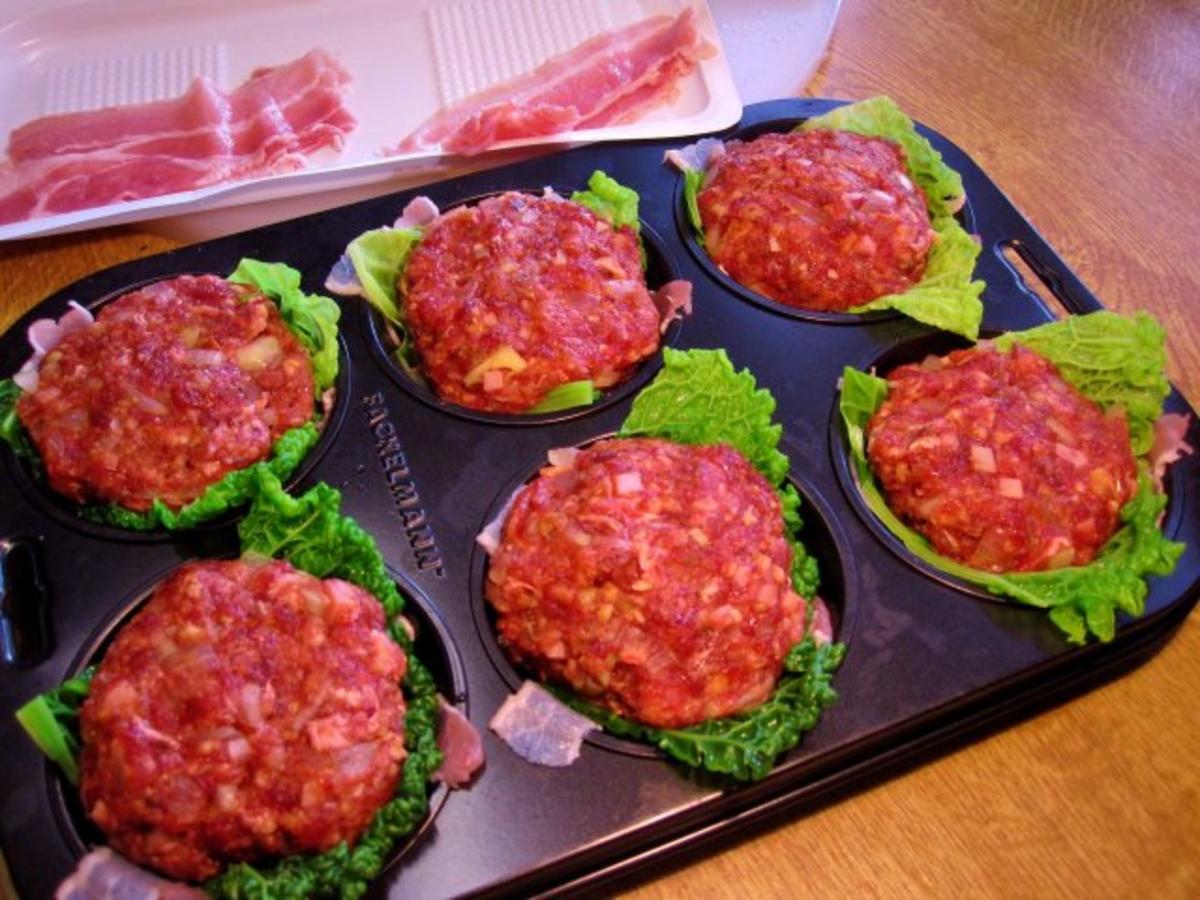 Kleine Hackbraten aus der Muffin Form - einfach - von mimi