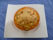 Vegetarisches - Gefüllter Hokkaido-Kürbis aus dem Ofen - Rezept