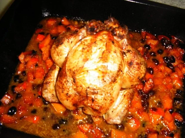 Rezept: Hähnchen mit Kürbisfüllung Bild Nr. 9 Hähnchen mit Kürbisfüllung - Rezept - Bild Nr. 9