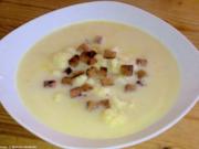 Blumenkohlsuppe mit Croutons - Rezept