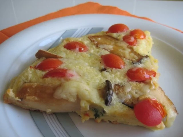 Omelett mit Kräuterseitlingen und Bergkäse (Pfannkuchen) - Rezept - Bild Nr. 2