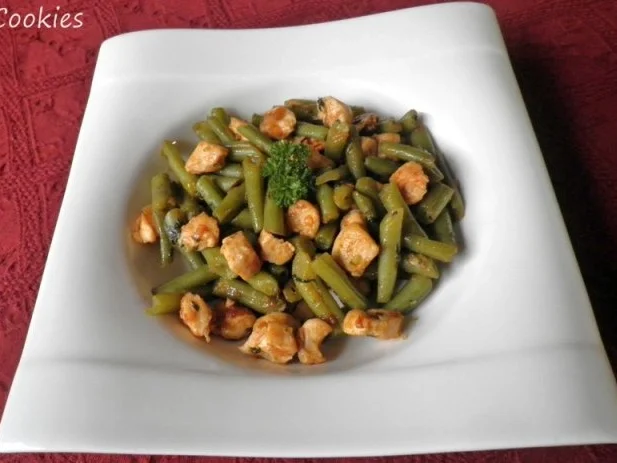 Rezept: Scharfe Bohnen - Hähnchen - Pfanne Bild Nr. 2 Scharfe Bohnen - Hähnchen - Pfanne - Rezept - Bild Nr. 2