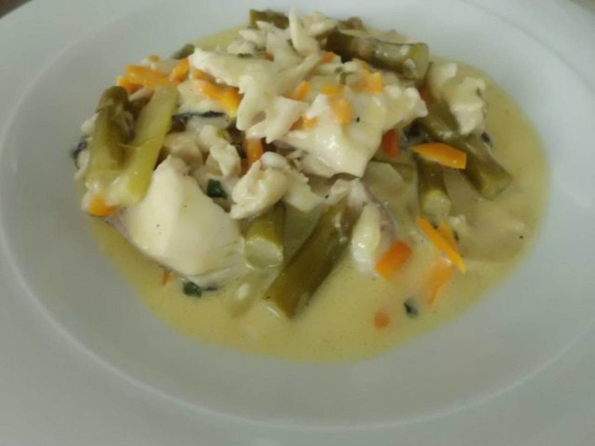 Bilder für Eintopf: Fisch-Grüner Spargel-Topf - Rezept