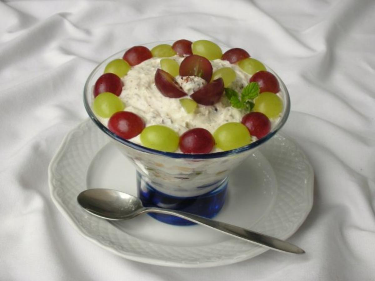 Weintrauben Dessert mit Quark - Joghurtcreme - Rezept