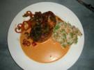 Scharfes Tandoori-Huhn mit Gemüsereis - Rezept
