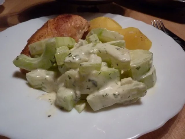 Beilagen: Sahnegurken - Rezept