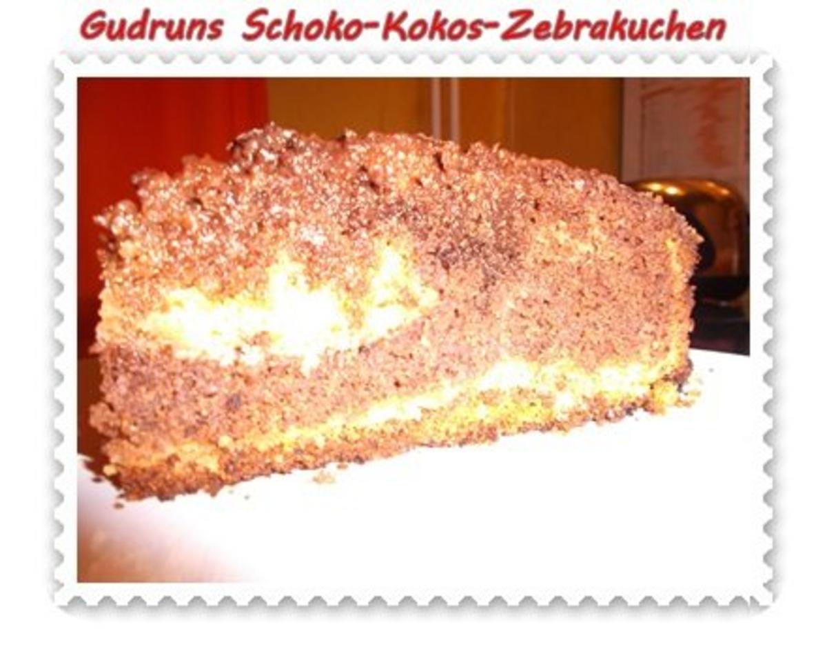 Kuchen: Schoko-Kokos-Zebrakuchen - Rezept