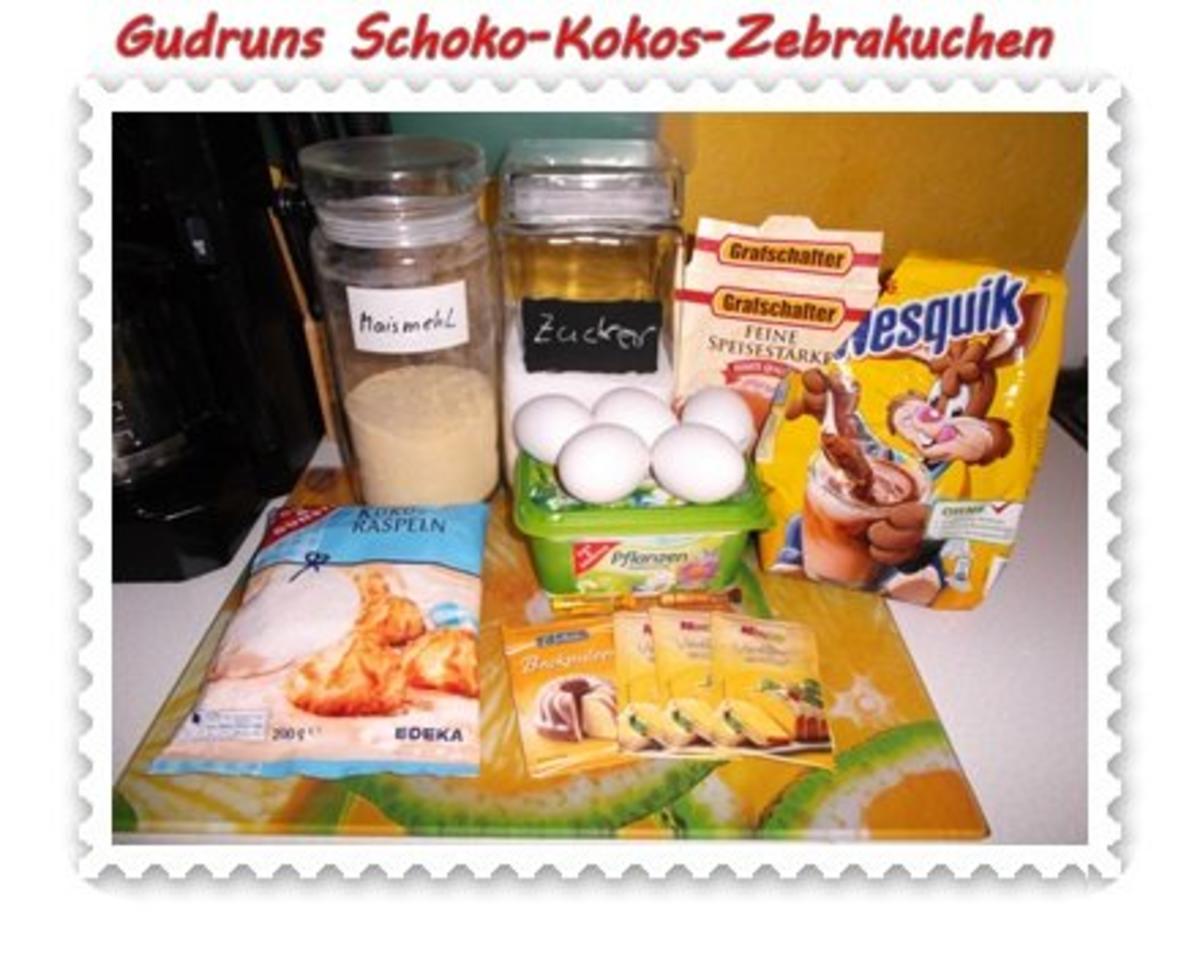 Kuchen: Schoko-Kokos-Zebrakuchen - Rezept - Bild Nr. 2