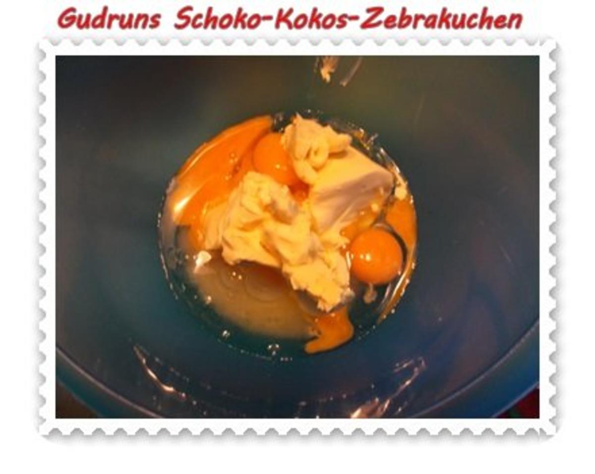 Kuchen: Schoko-Kokos-Zebrakuchen - Rezept - Bild Nr. 3