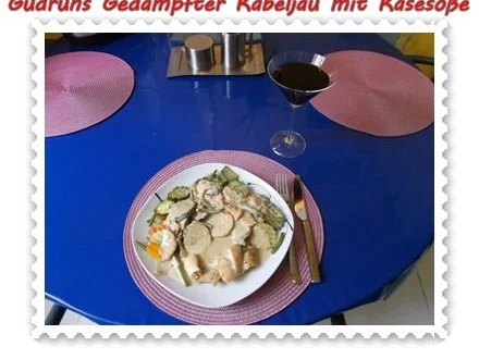 Rezept: Fisch: Gedämpfter Kabeljau mit Käsesoße Bild Nr. 13 Fisch: Gedämpfter Kabeljau mit Käsesoße - Rezept - Bild Nr. 13