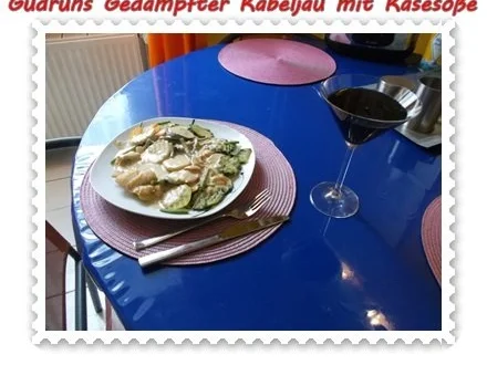 Rezept: Fisch: Gedämpfter Kabeljau mit Käsesoße Bild Nr. 14 Fisch: Gedämpfter Kabeljau mit Käsesoße - Rezept - Bild Nr. 14
