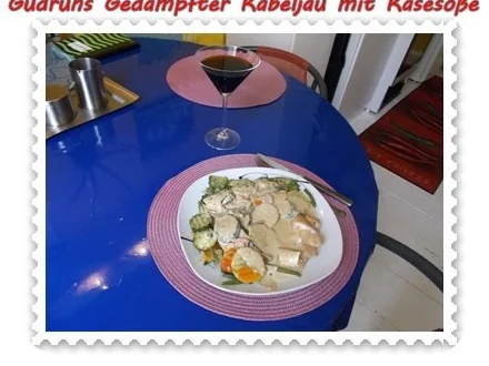 Rezept: Fisch: Gedämpfter Kabeljau mit Käsesoße Bild Nr. 15 Fisch: Gedämpfter Kabeljau mit Käsesoße - Rezept - Bild Nr. 15