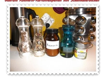 Kartoffeln: Rosmarin-Kartoffelspalten mit Schafskäseröllchen - Rezept - Bild Nr. 3