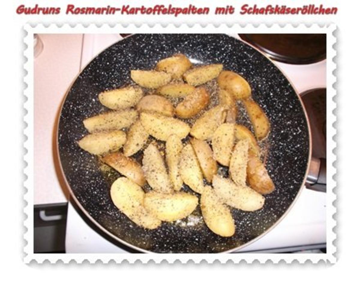 Kartoffeln: Rosmarin-Kartoffelspalten mit Schafskäseröllchen - Rezept - Bild Nr. 4