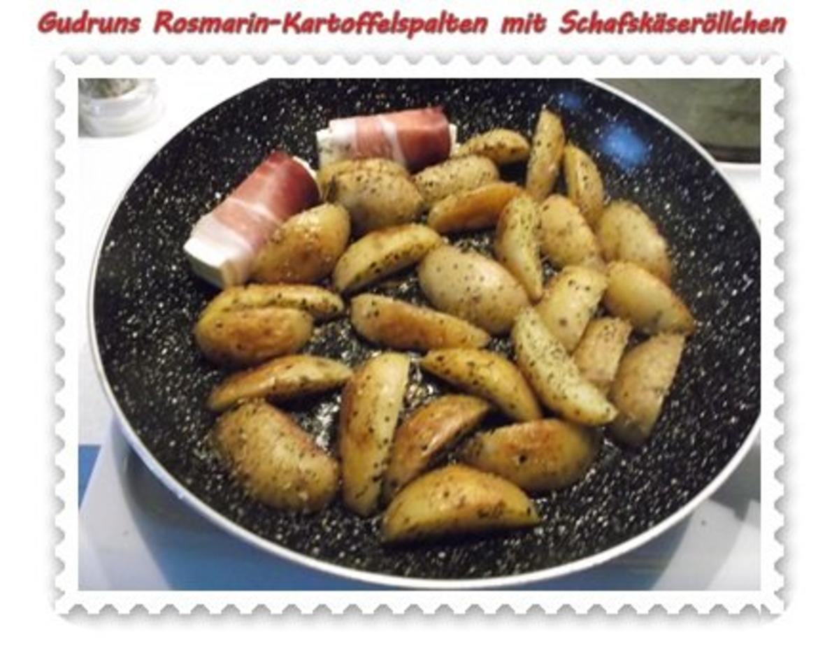 Kartoffeln: Rosmarin-Kartoffelspalten mit Schafskäseröllchen - Rezept - Bild Nr. 8