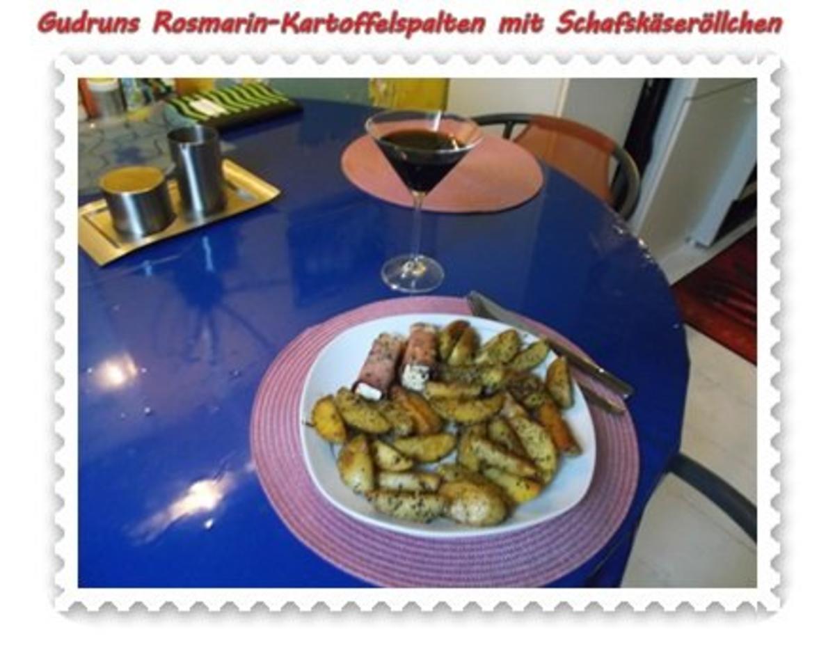 Kartoffeln: Rosmarin-Kartoffelspalten mit Schafskäseröllchen - Rezept - Bild Nr. 12