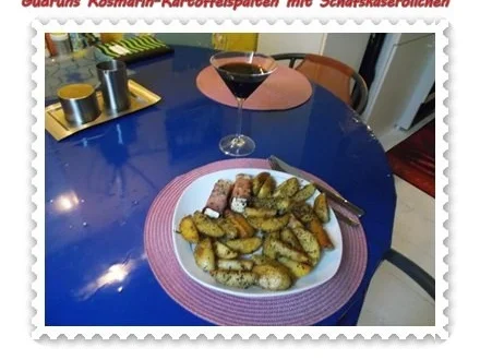 Kartoffeln: Rosmarin-Kartoffelspalten mit Schafskäseröllchen - Rezept - Bild Nr. 12