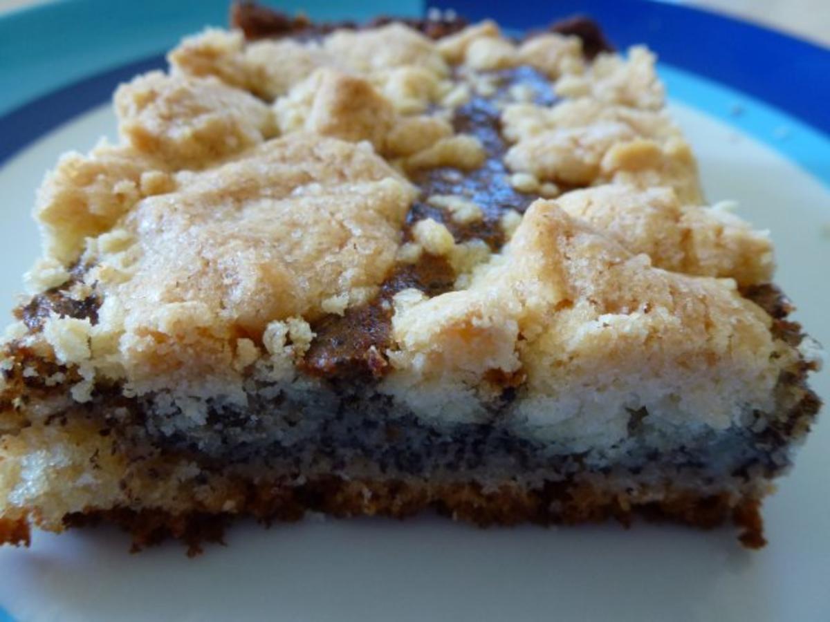 Streusel-Mohn-Marzipankuchen - Rezept mit Bild - kochbar.de