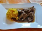 Kochen:Entenragout in Honigsosse mit Kurkumareis - Rezept