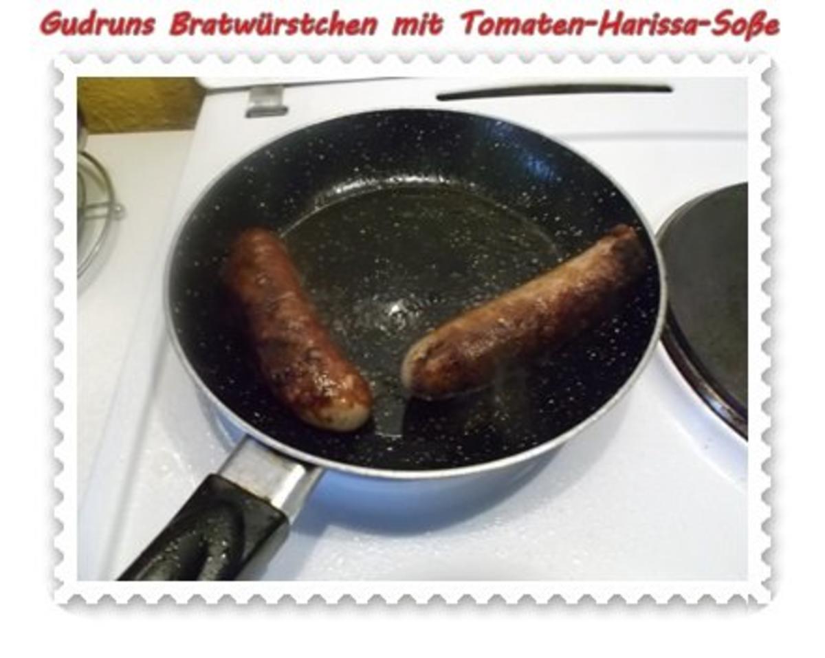 Fleisch: Bratwürstchen mit Tomaten-Harissa-Soße und Pellkartoffeln - Rezept - Bild Nr. 6