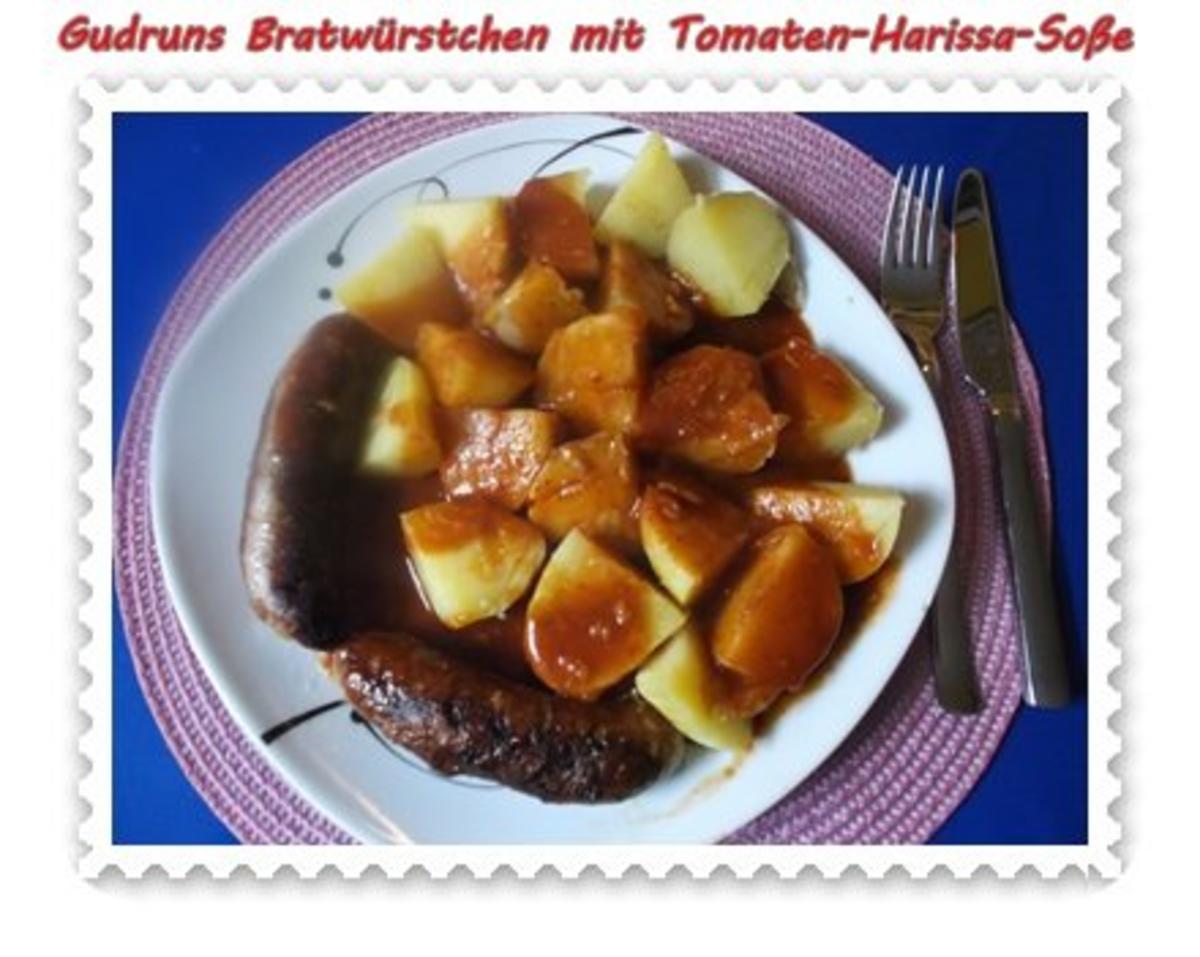 Fleisch: Bratwürstchen mit Tomaten-Harissa-Soße und Pellkartoffeln - Rezept - Bild Nr. 10