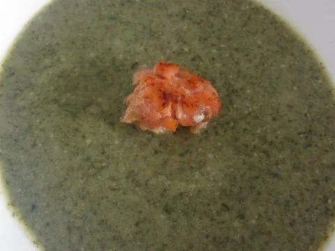 Spinatcremesuppe (wahlweise mit Lachs) - Rezept